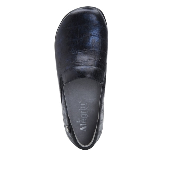 Alegria Womens Keli Professional Nursing Shoes Slip On Leather - Croco Noche-4