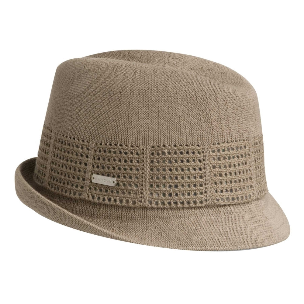KANGOL Lace Panel Duke Hat K0593FA Trilby Fedora Stingy Brim - Mousse - M-0