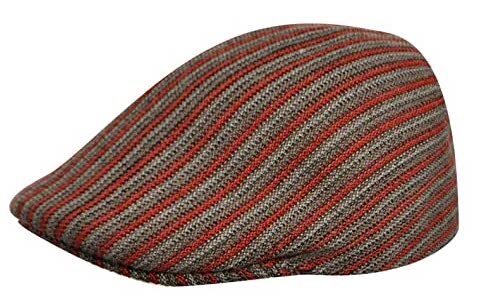 KANGOL Jacquard 507 Ivy Cap Vintage Driving Wool Blend Hat - Pinstripe Claret-1