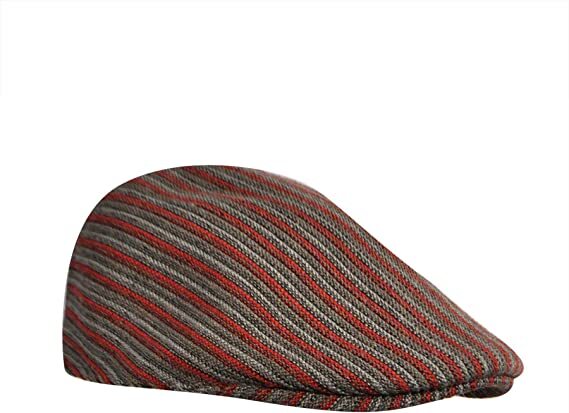 KANGOL Jacquard 507 Ivy Cap Vintage Driving Wool Blend Hat - Pinstripe Claret-3