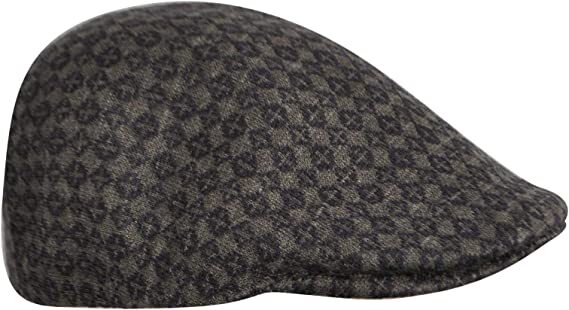 KANGOL Jacquard 507 Ivy Cap Driving Wool Blend Hat - Tic Tac Jac Dark Flannel-6