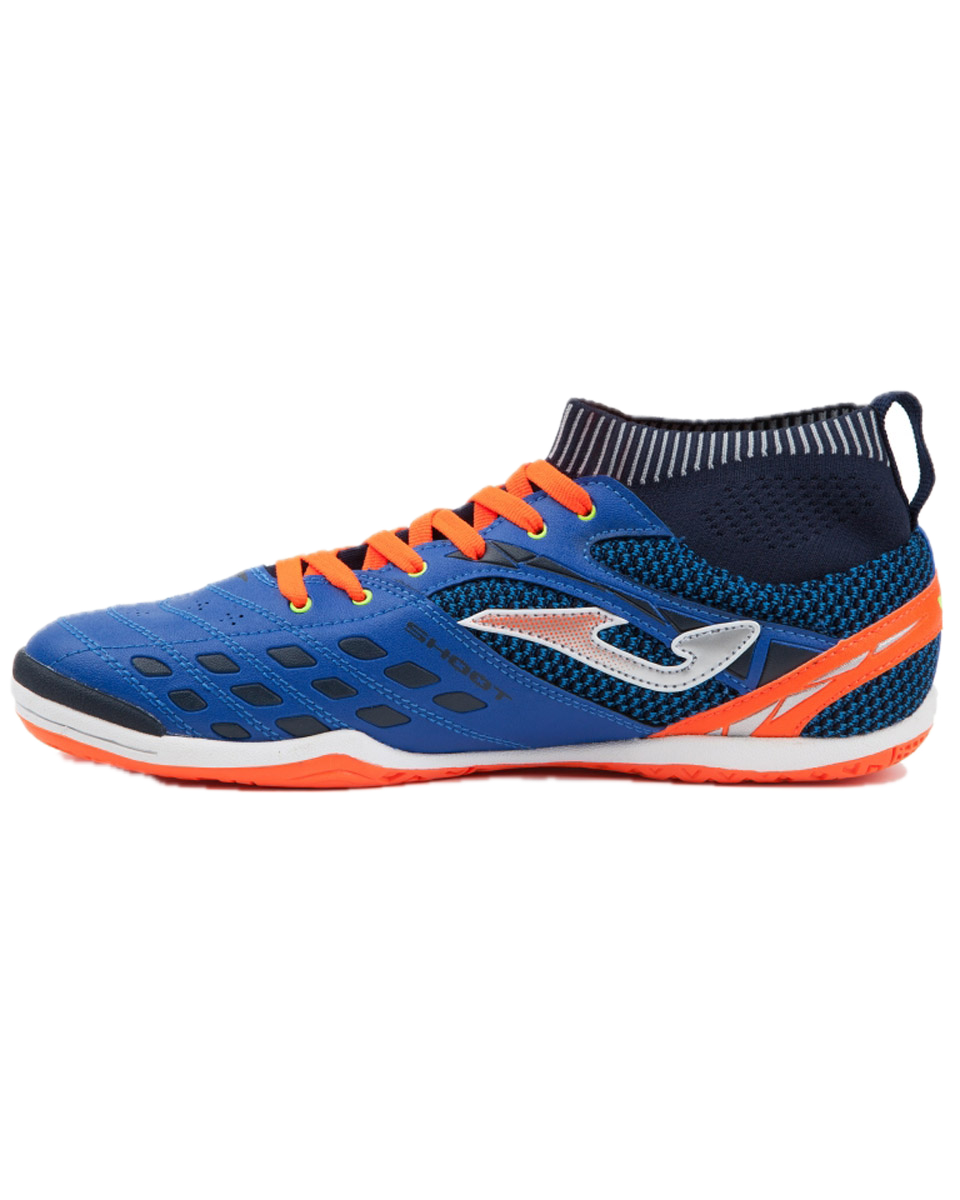 Joma Mens Knit 805 Indoor Futsal Sock Shoes Football Boots in Royal/Orange