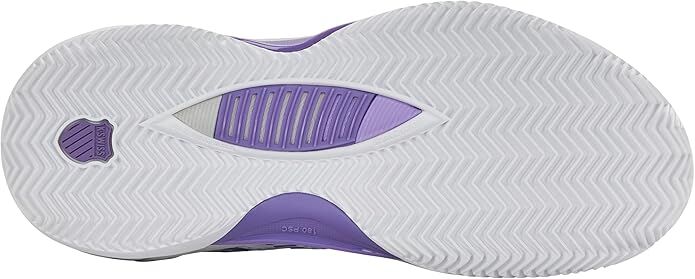 K-Swiss Womens Hypercourt Supreme 2 Clay Herrinbone Tennis Shoes in White/Lunar