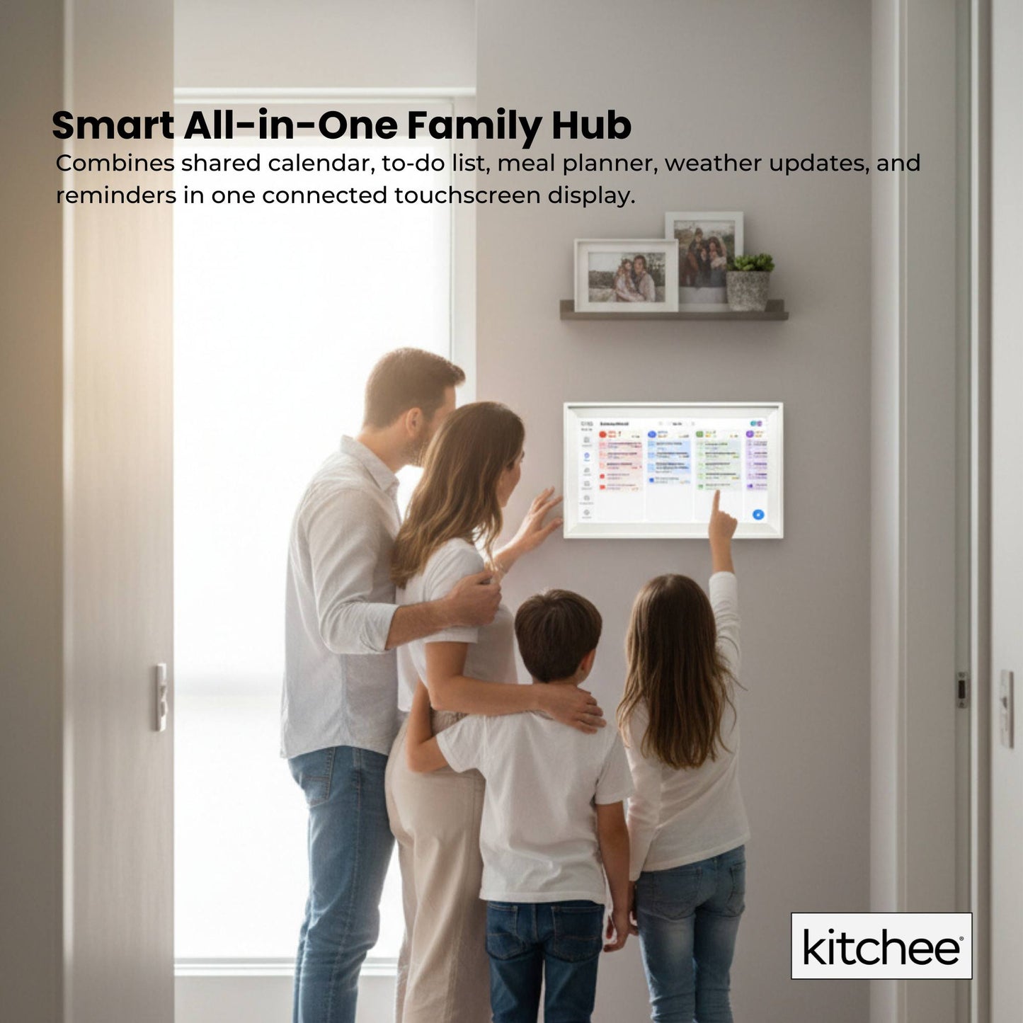 Kitchee 10" Digital Calendar Smart Family Planner - 25.5cm Touchscreen White-2