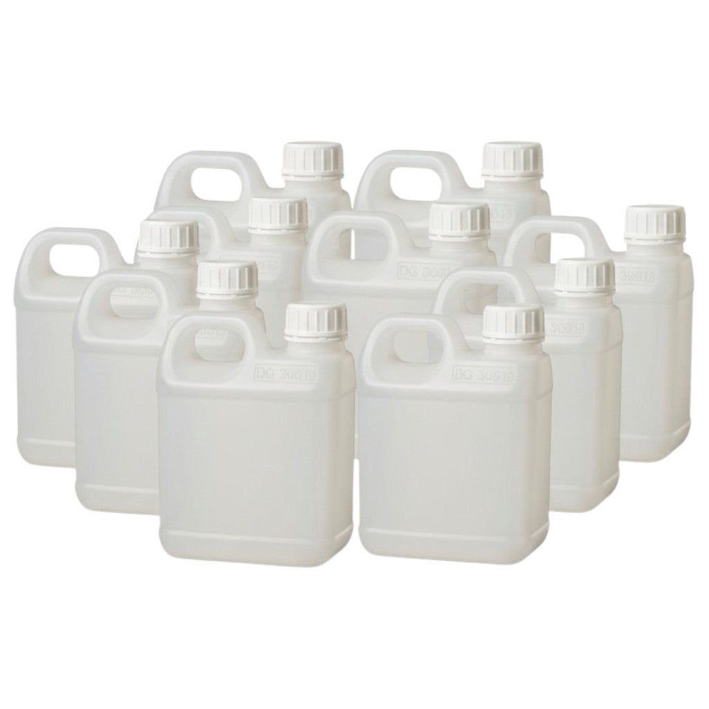 Kitchee 10x 1L Natural HDPE Jerry Can Bottle Empty 38mm TE Cap-0