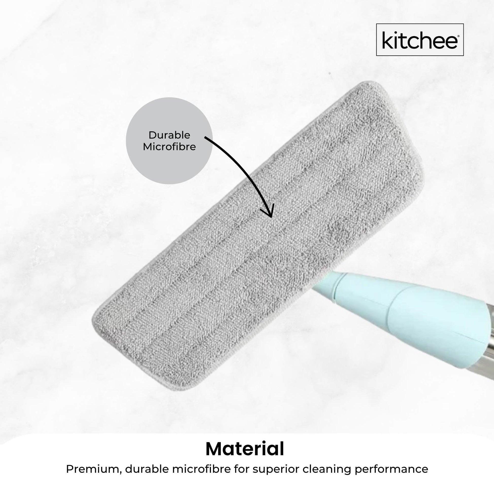 Kitchee Replacement Microfibre Mop Pad for Kitchee Refillable Spray Floor Mop-3