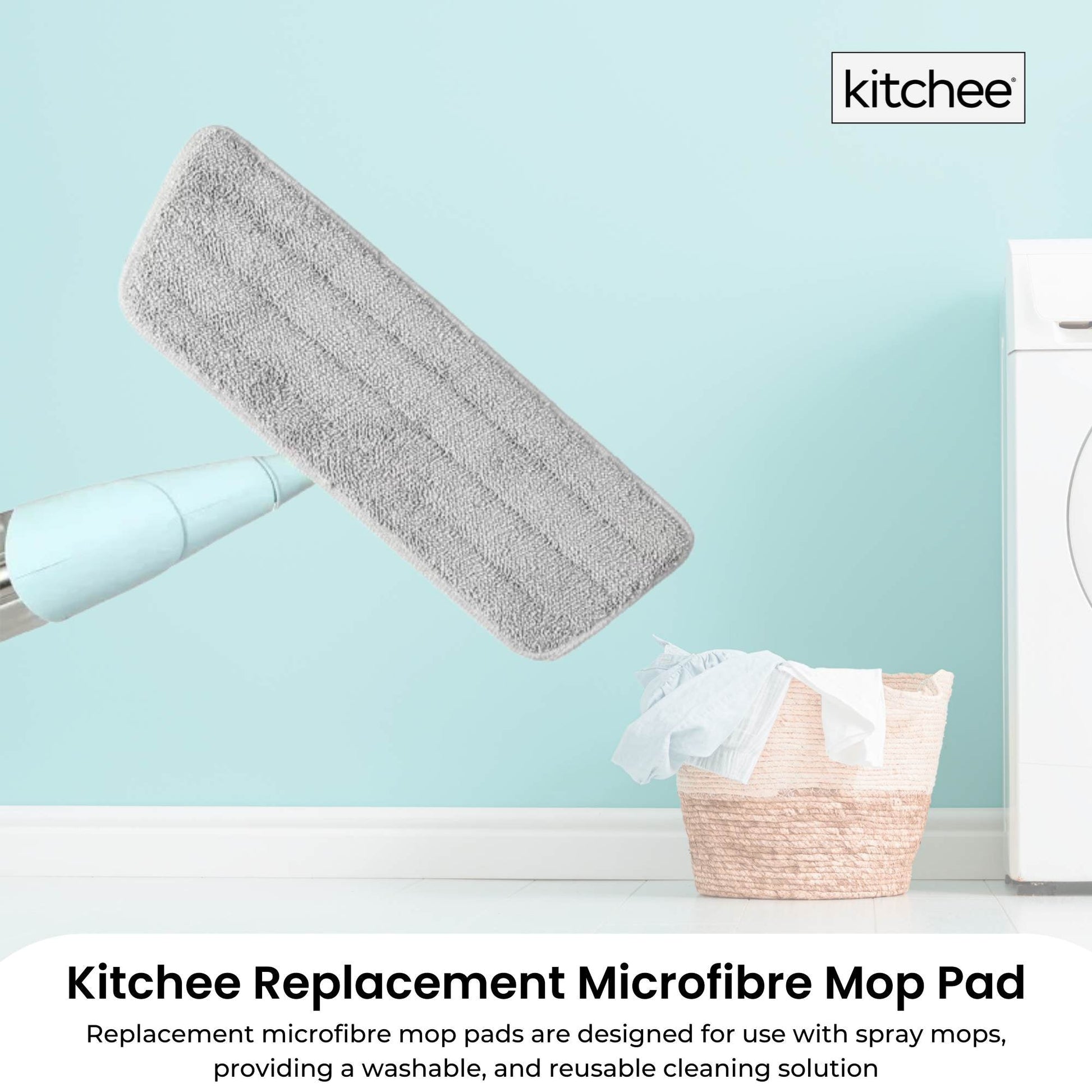 Kitchee Replacement Microfibre Mop Pad for Kitchee Refillable Spray Floor Mop-4