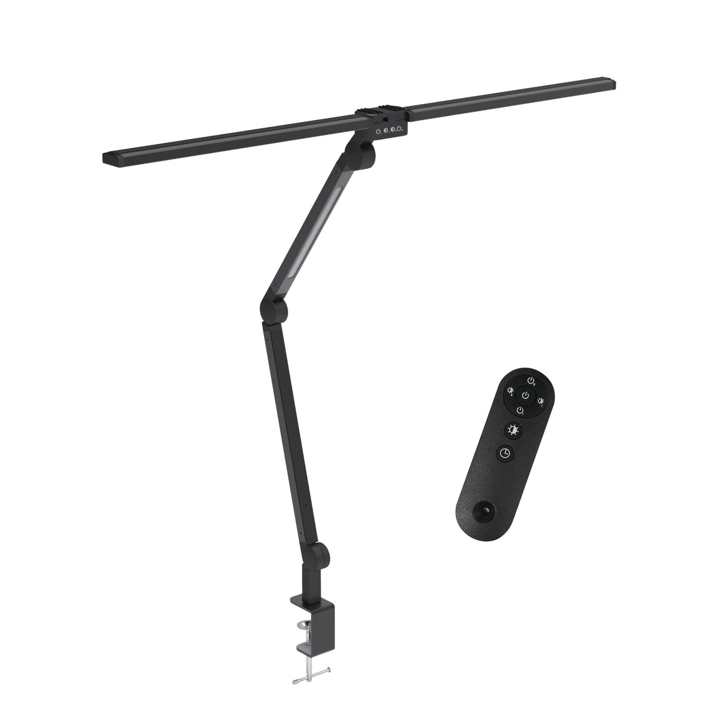 Kitchee Tri-Fold LED Desk Lamp with Clamp - Swinging Arm Eye-Care Dimmable Light-0
