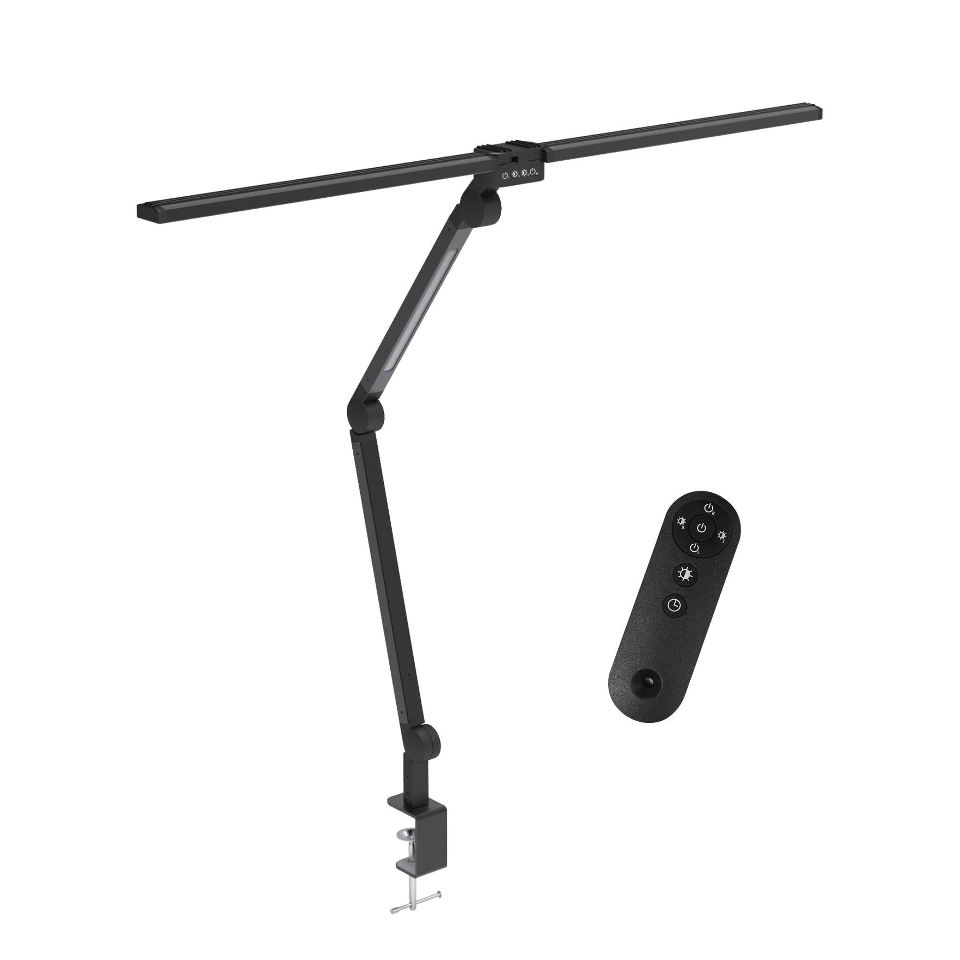 Kitchee Tri-Fold LED Desk Lamp with Clamp - Swinging Arm Eye-Care Dimmable Light-0