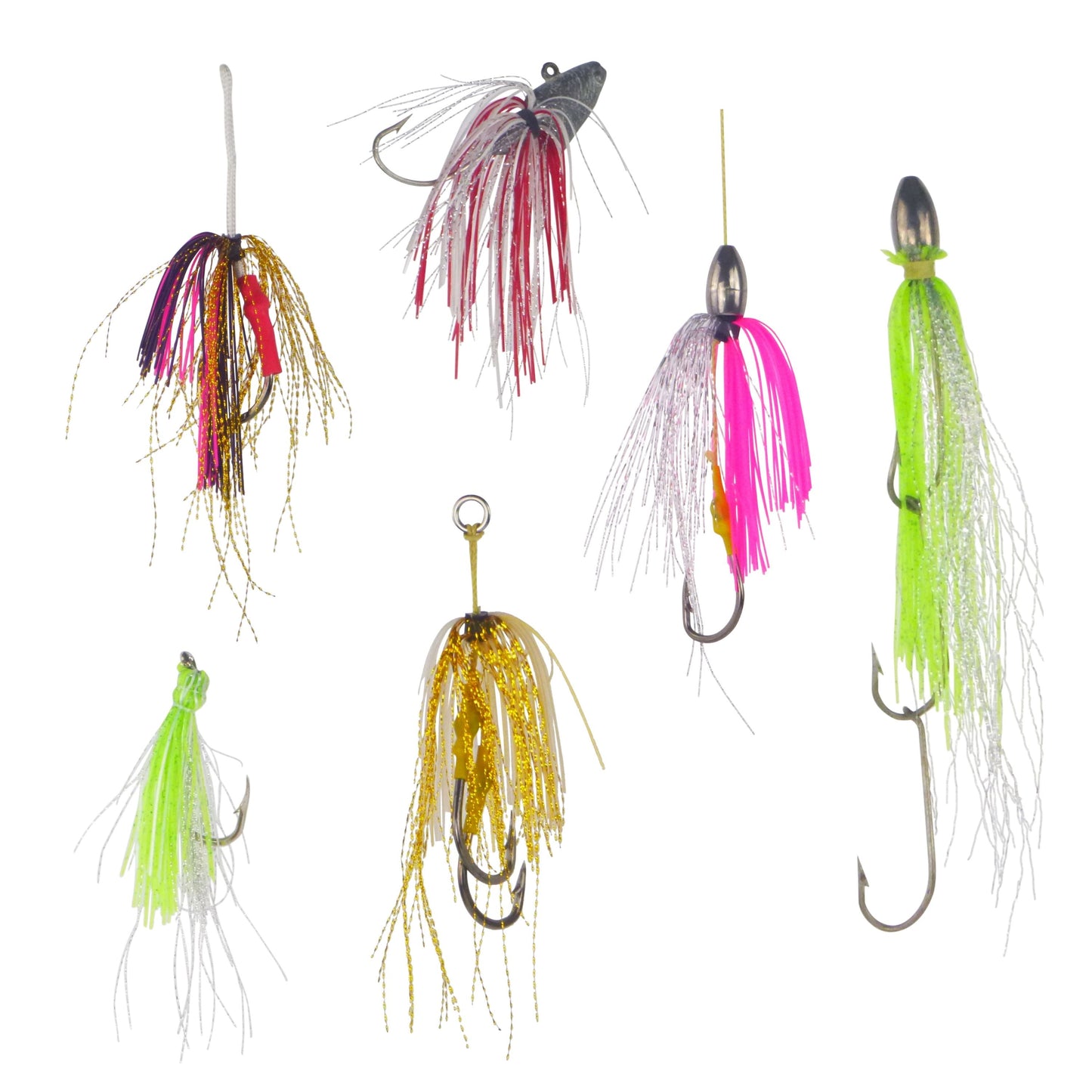 Dekoi Krystal Flash Lure Skirts, Silver Neon-1