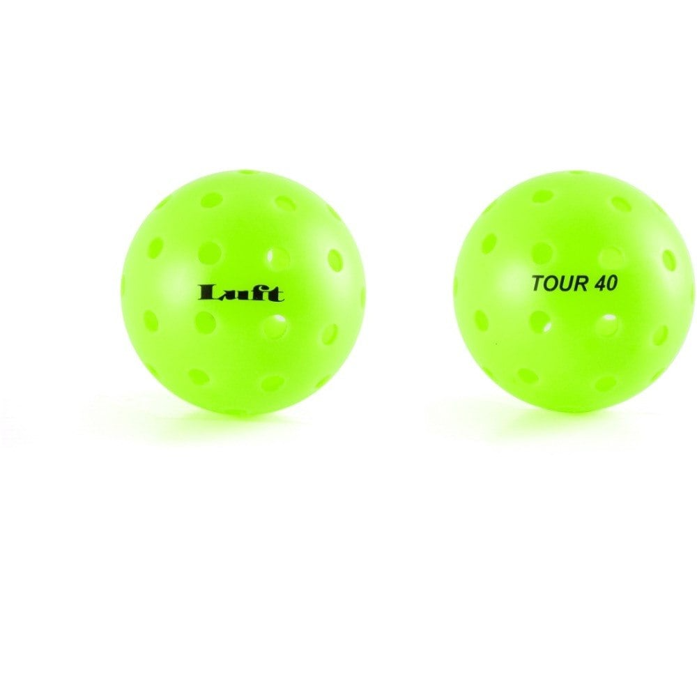 50x LUFT "Tour 40" Outdoor Pickleball Balls Bulk - High Visibility Green (Hi Vis)
