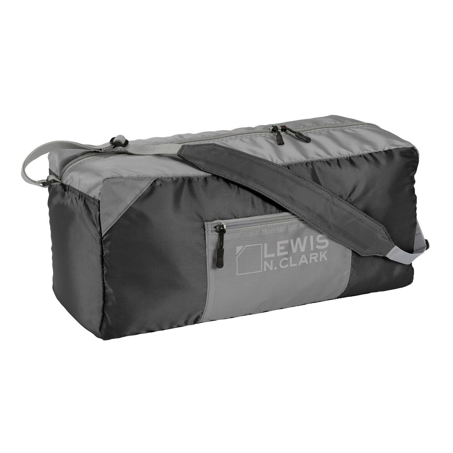 Lewis N. Clark 18" Packable Foldable Travel Compact Duffle Bag - Black/Grey-3