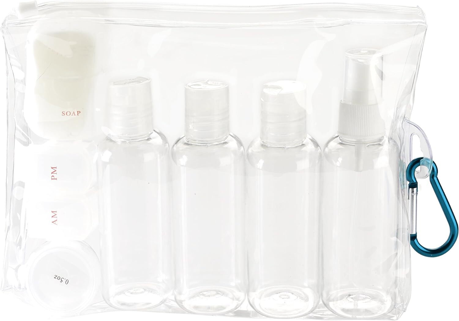 Lewis N. Clark TSA 3-1-1 Carry On Travel Bottles Toiletry Set Kit Liquids-2