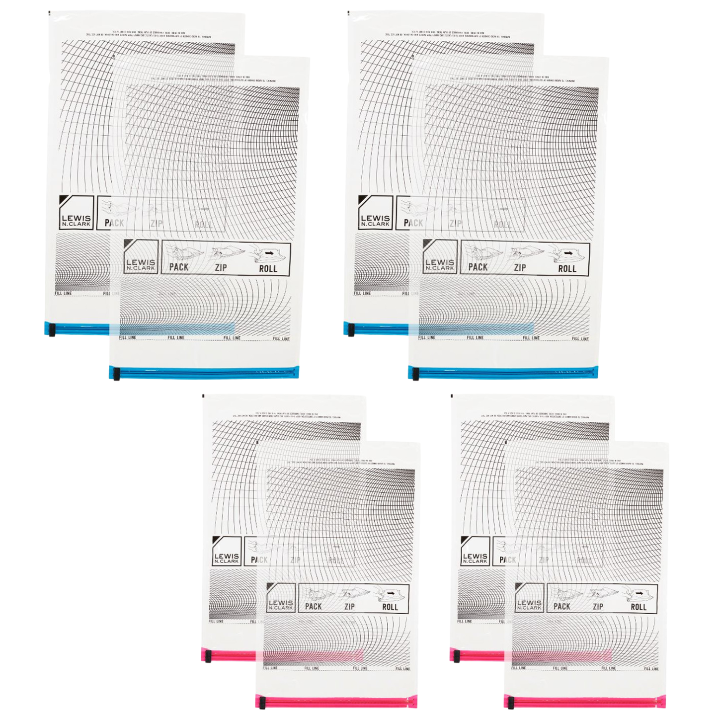 8x Lewis N. Clark Compression Bag Clothes Seal Storage Bags Space Saver Travel-1