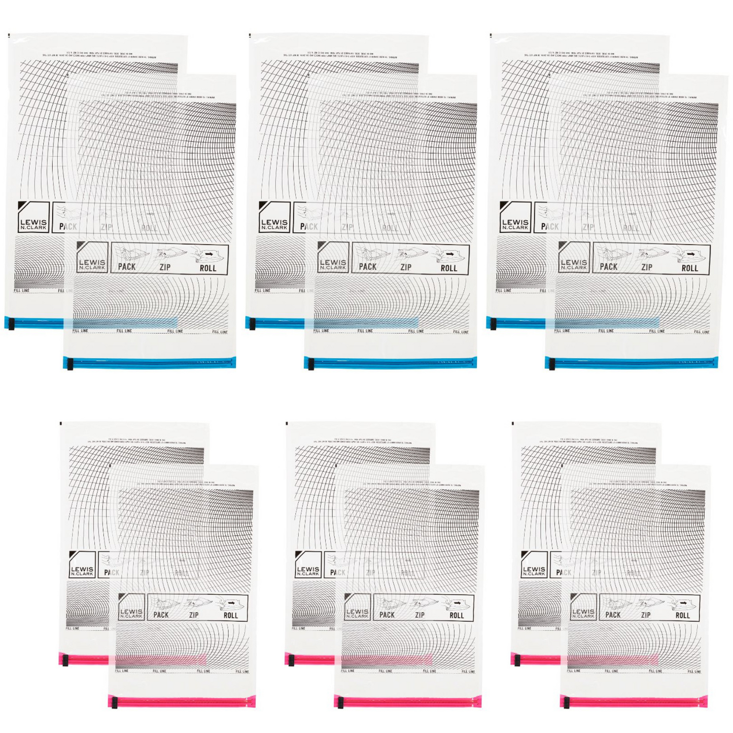 3 Packs of 4 Lewis N Clark Compression Bag Clothes Seal Storage Space Saver-1