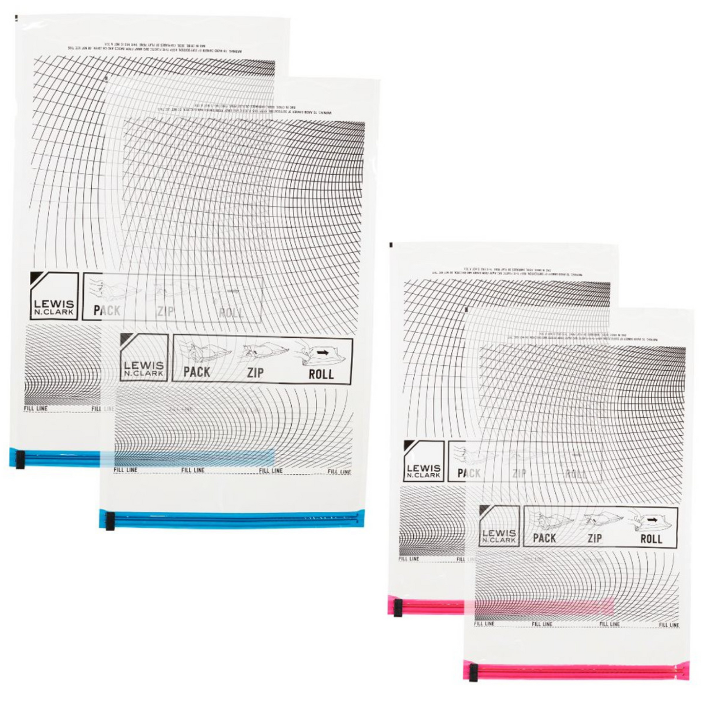 4x Lewis N. Clark Compression Bag Clothes Seal Storage Bags Space Saver Travel-0