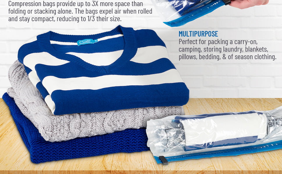 4x Lewis N. Clark Compression Bag Clothes Seal Storage Bags Space Saver Travel-3