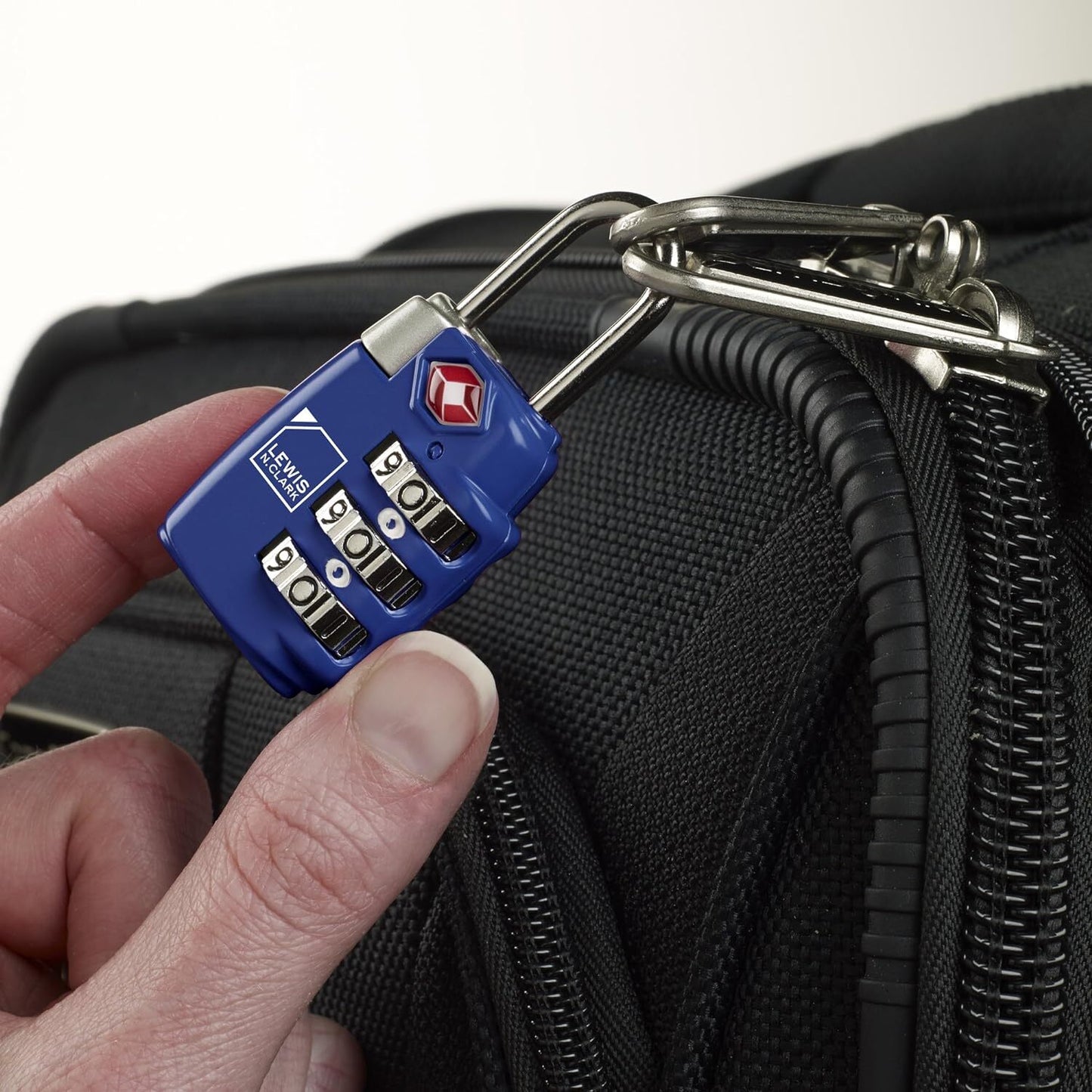 4x Lewis N Clark TSA Approved Combination Lock Travel Luggage Padlock - Blue-2