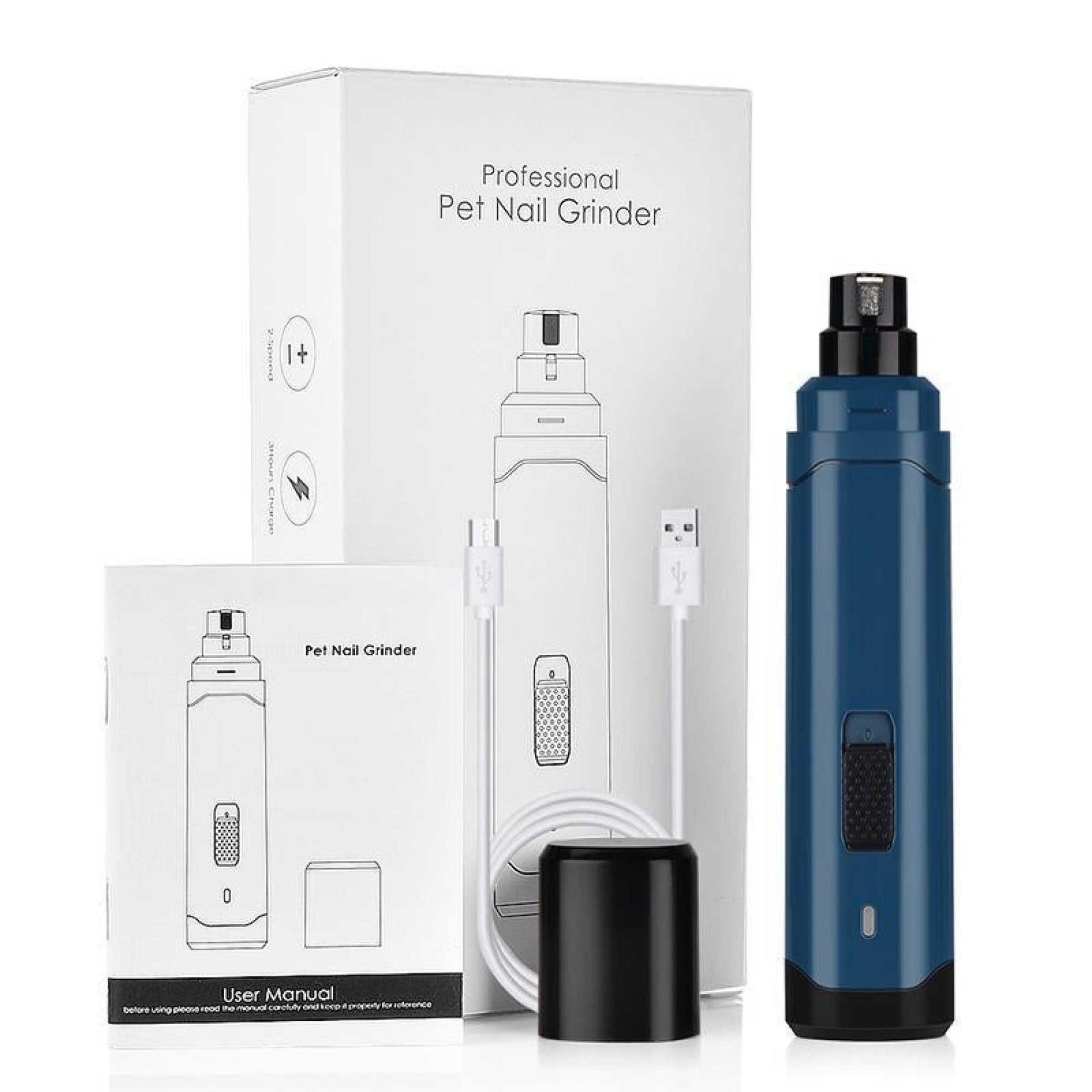 LED Light Pet Nail Grinder Dog Cat Electric Trimmer 2 Speed Rechargeable Filer-1