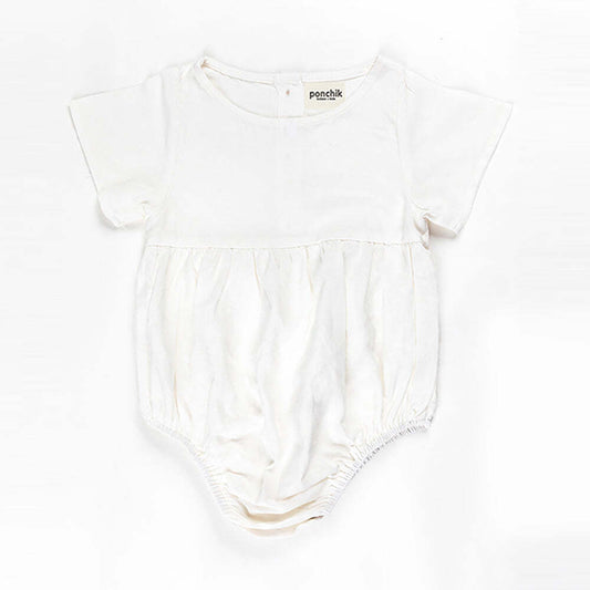 Ponchik Babies + Kids - Linen Romper - Daisy - Size 2 Years Old-0
