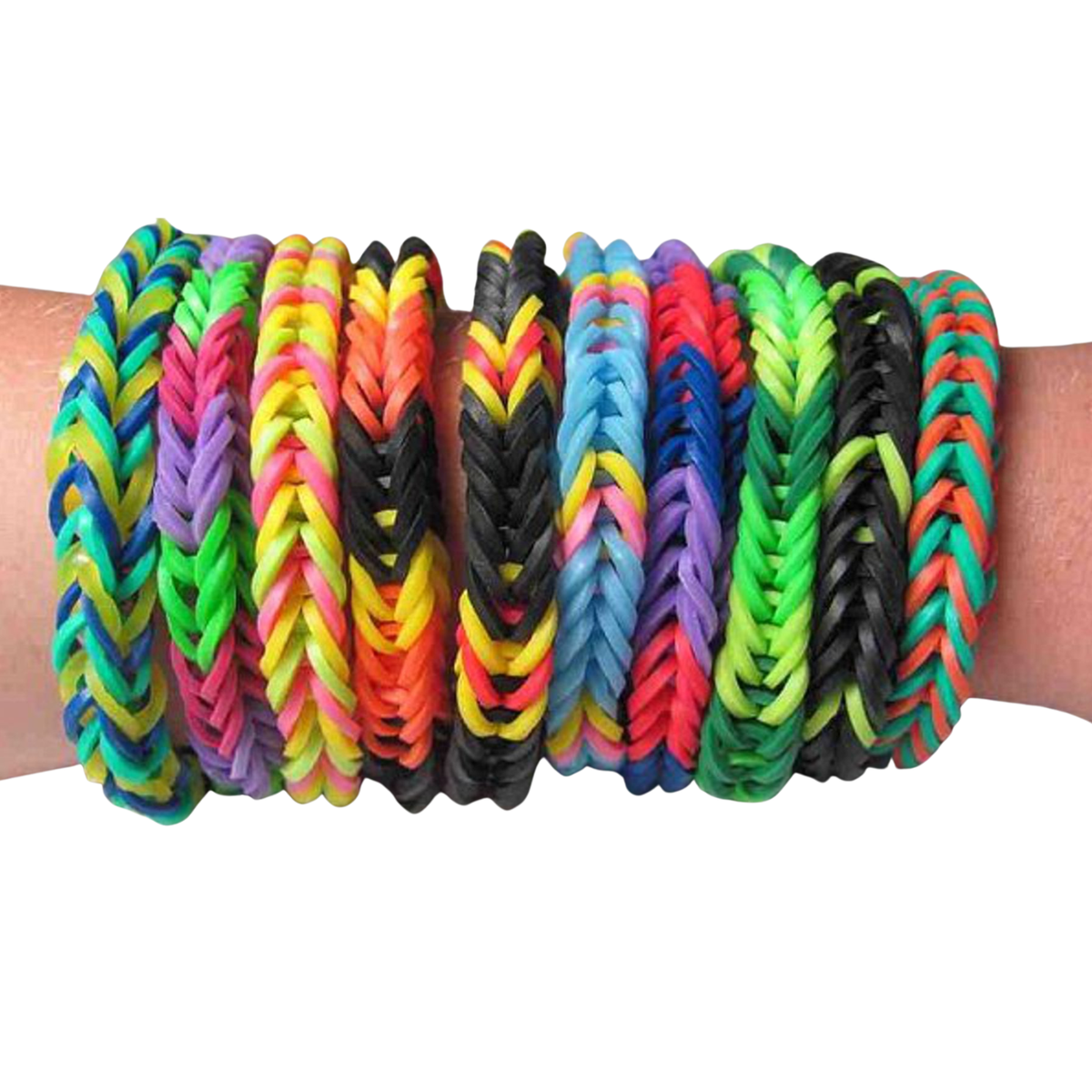 1200 LOOM BANDS Rubber Refill Kit DIY Magical Bracelet 48 S Clips 4 Hooks Bandz - Mystery Pack