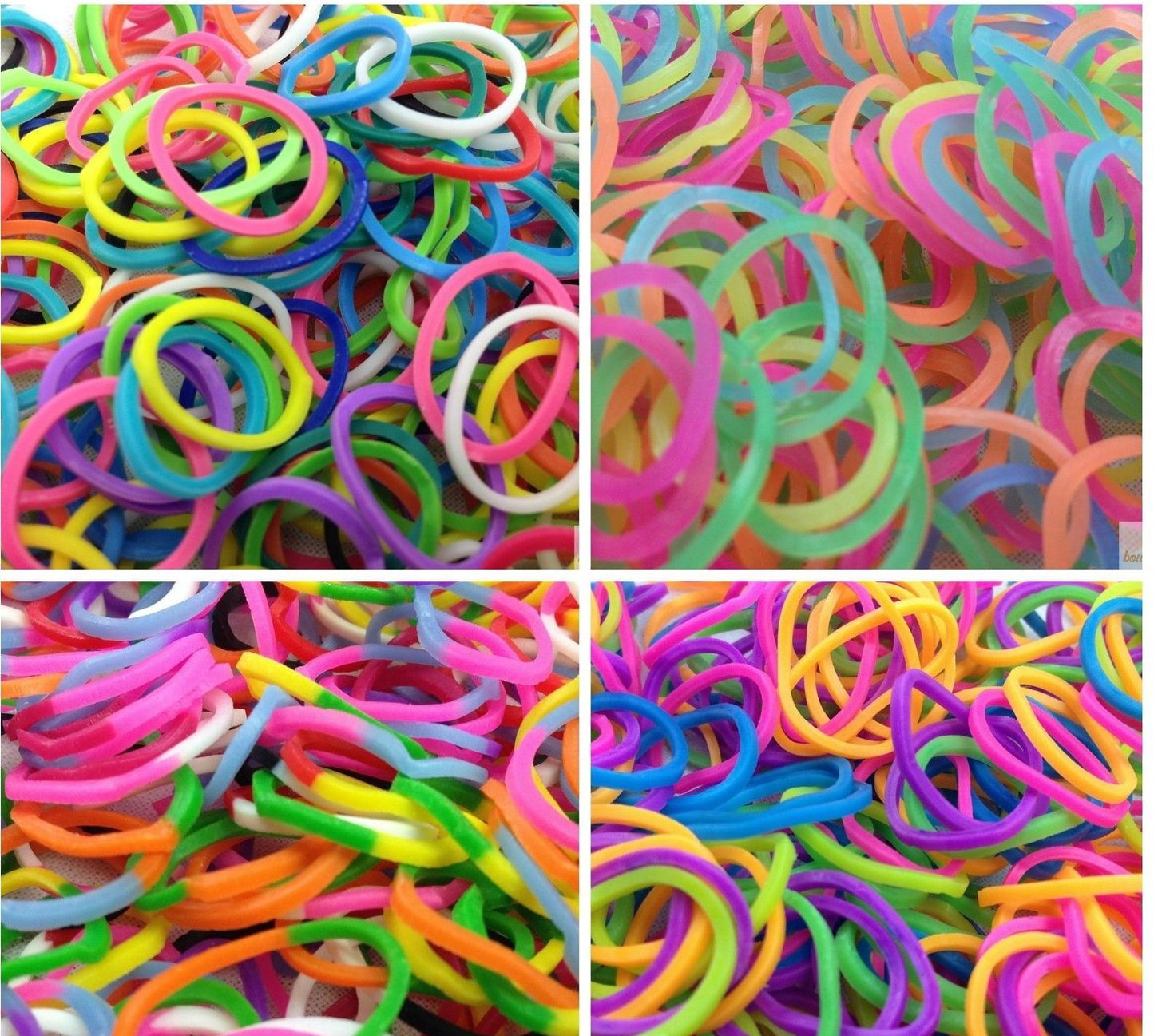 4800 LOOM BANDS Rubber Refill Kit DIY Magical Bracelet 192 S Clips 16 Hooks BULK-6