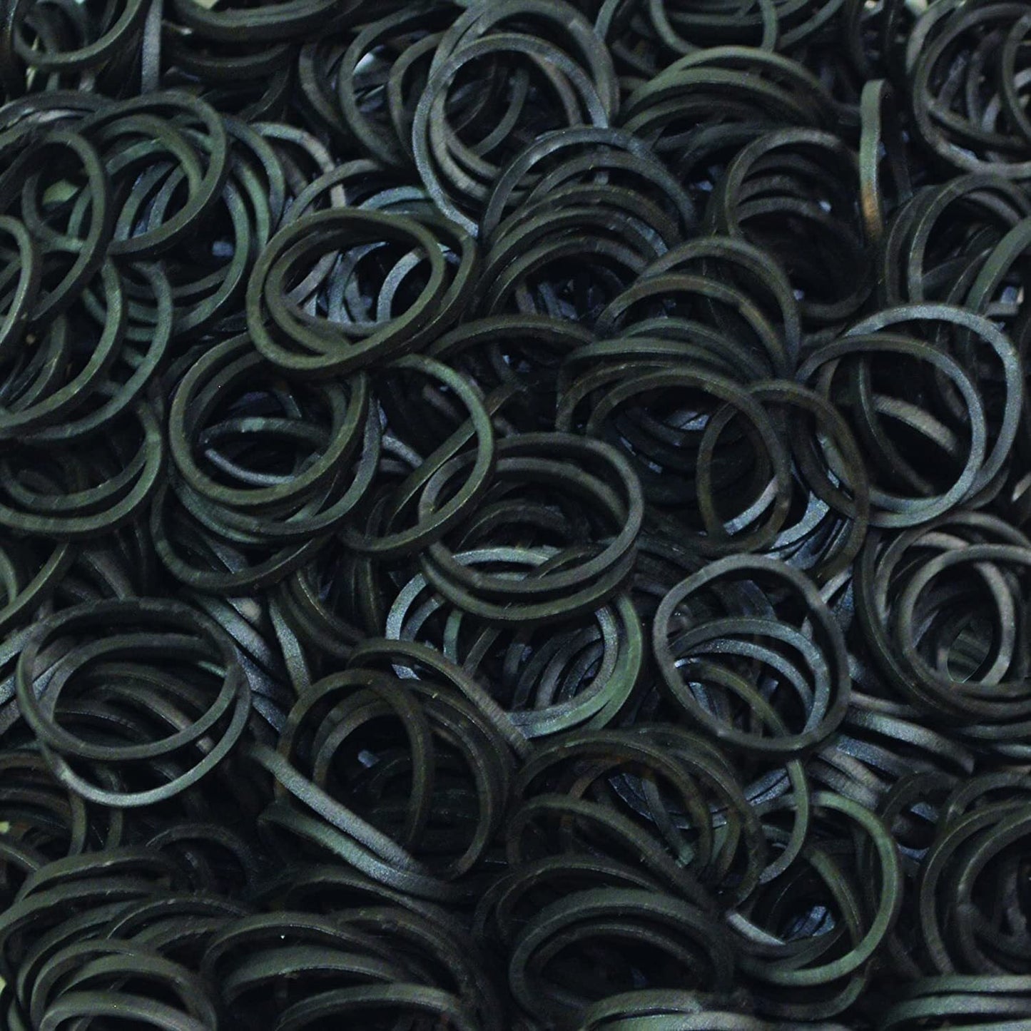 4800 LOOM BANDS Rubber Refill Kit DIY Magical Bracelet 192 S Clips 16 Hooks BULK - Plain Black - Plain Black