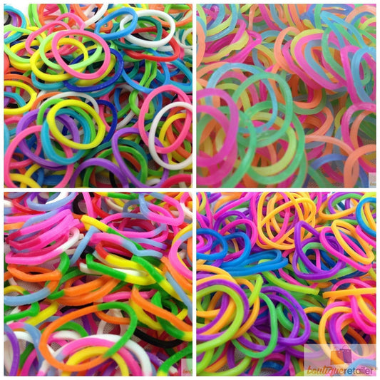 4800 LOOM BANDS Rubber Refill Kit DIY Magical Bracelet 192 S Clips 16 Hooks BULK-0