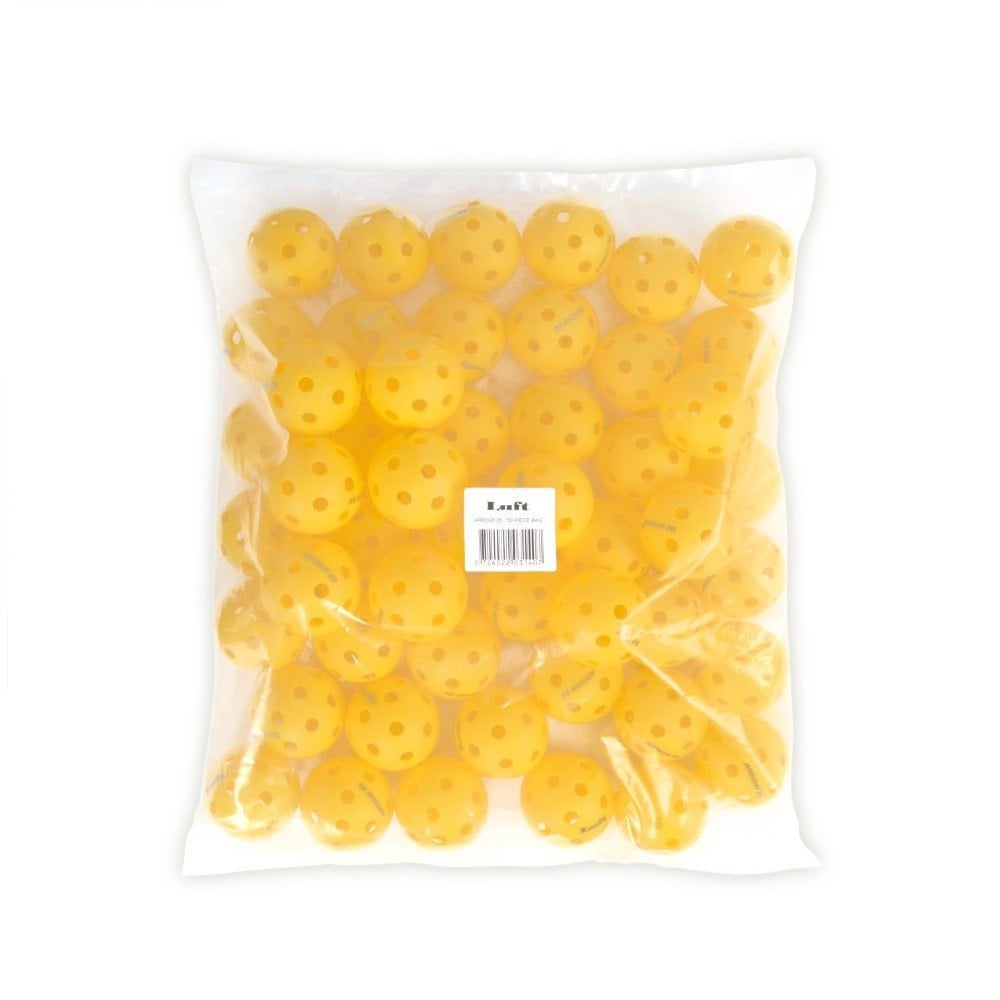 50x LUFT "Arrow 26" Indoor Pickleball Balls Bulk - Yellow