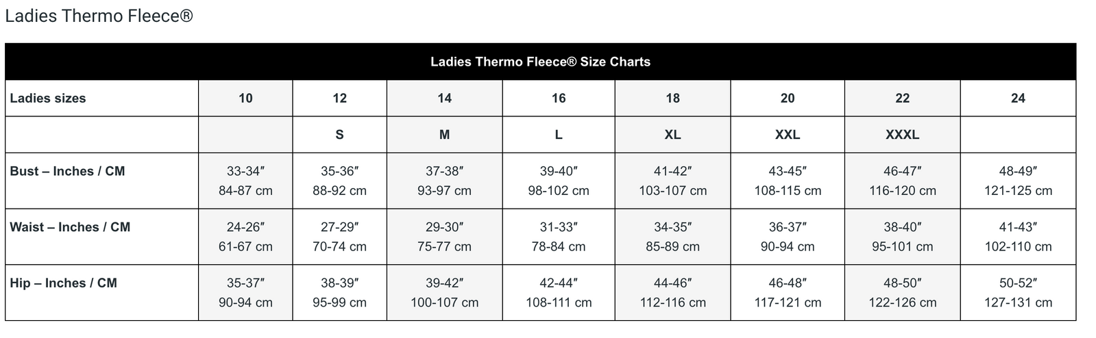 Thermo Fleece® Ladies Thermal Camisole Cami Top Poly Cotton - Black-2