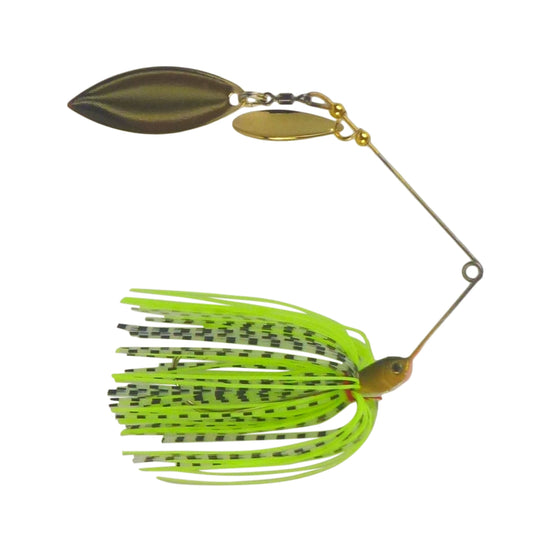 Dekoi 15gm LS18 Closed Eye Spinnerbait, Fluro Green, Qty 2-0