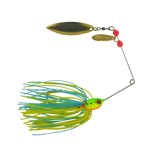Dekoi 17gm LS21 Closed Eye Spinnerbait, Yellow Blue, Qty 2-0