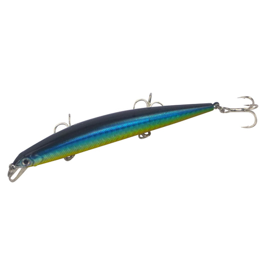 Finesse LW12 Shallow Diving Twitch Bait 120mm, Green N Gold-0
