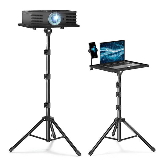Laptop Stand Tripod - Adjustable Height Projector Holder With Phone Mount-0