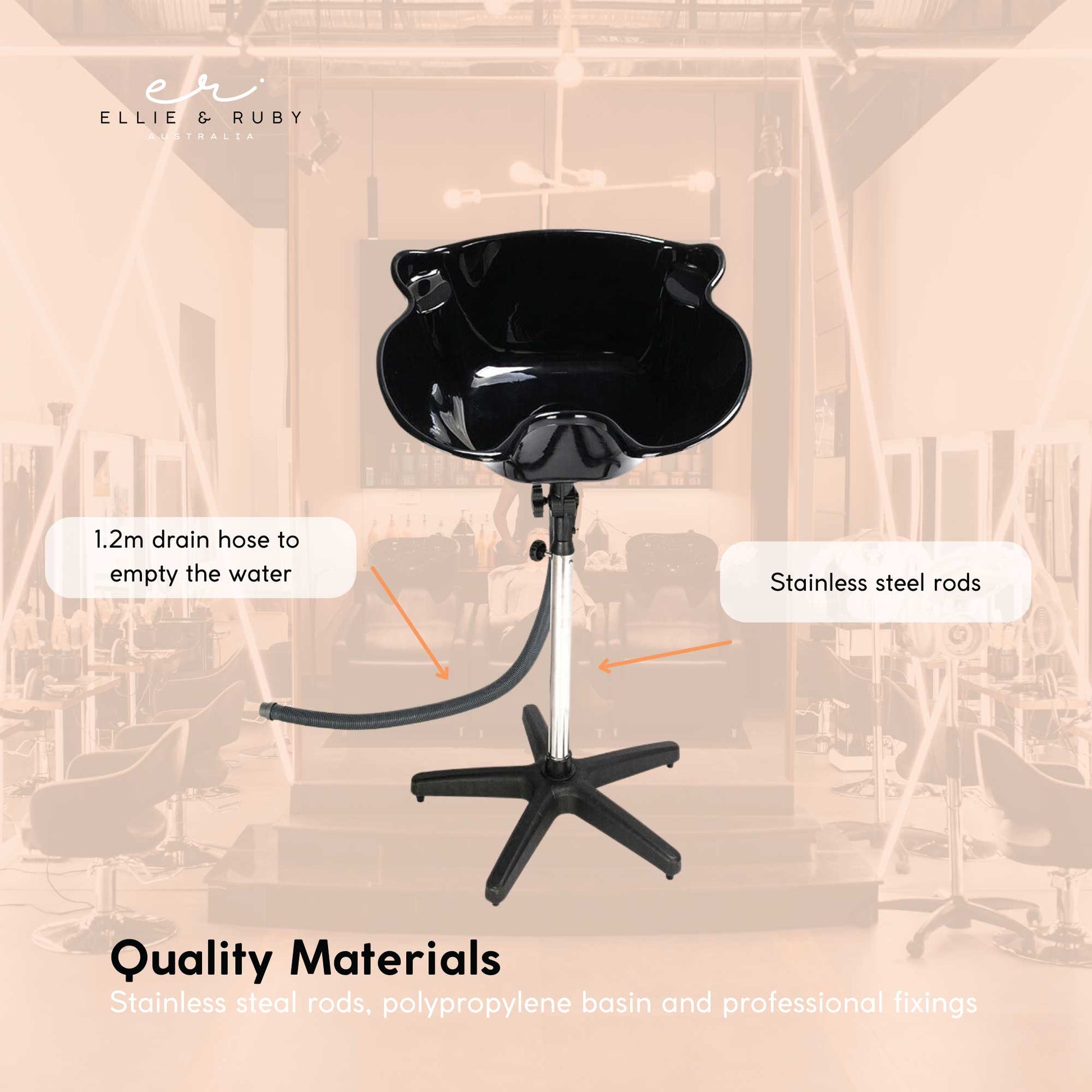 Large Portable Hairdressing Salon Basin Deep Hair Washing Sink Shampoo Wash Bowl-4