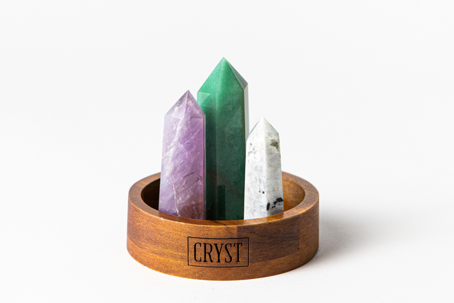 Libra Crystal Trio - Green Aventurine, Ametrine + Rainbow Moonstone-3