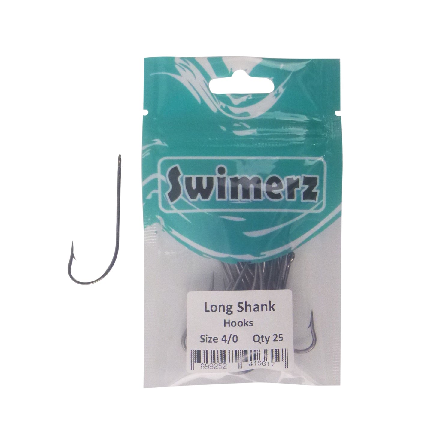 Swimerz 4/0 Long Shank Worm Hook 25 Pack-1