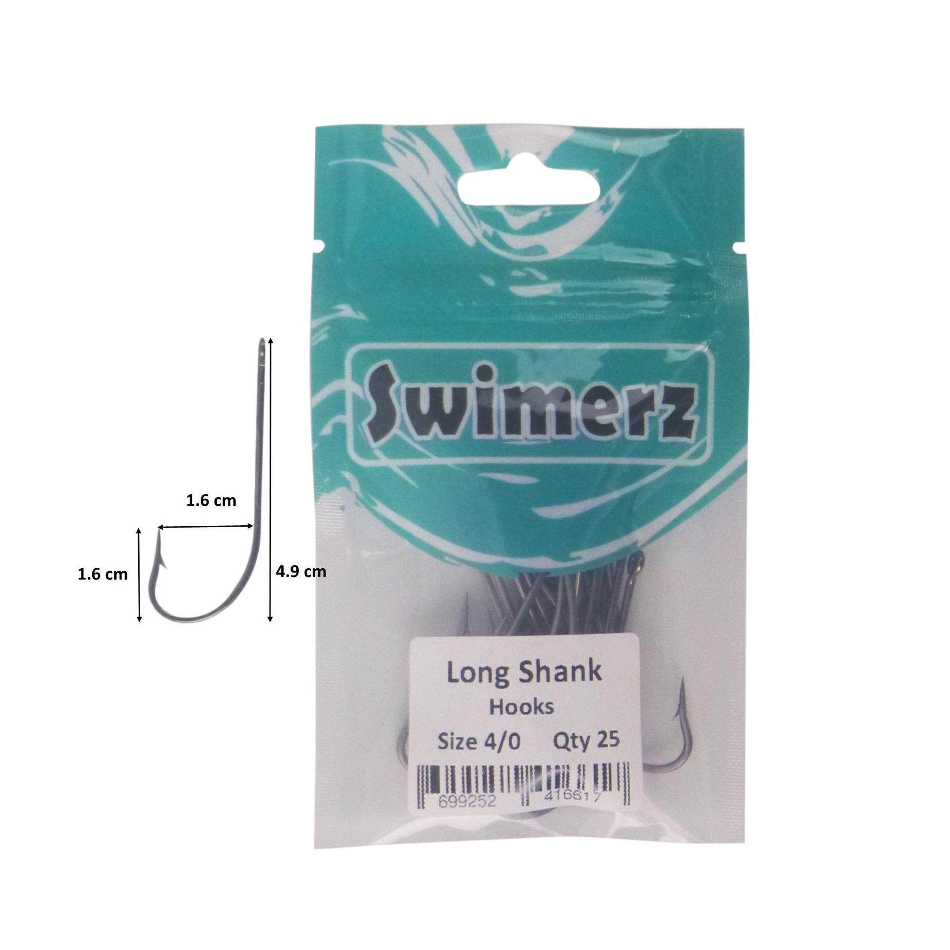 Swimerz 4/0 Long Shank Worm Hook 25 Pack-2