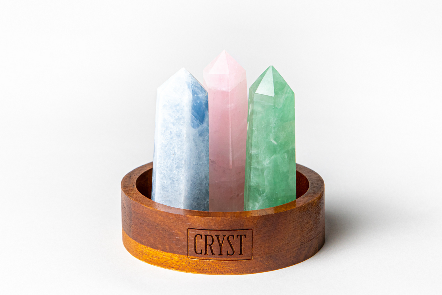 Love + Relationship Crystal Trio - Rose Quartz, Blue Calcite + Fluorite-1