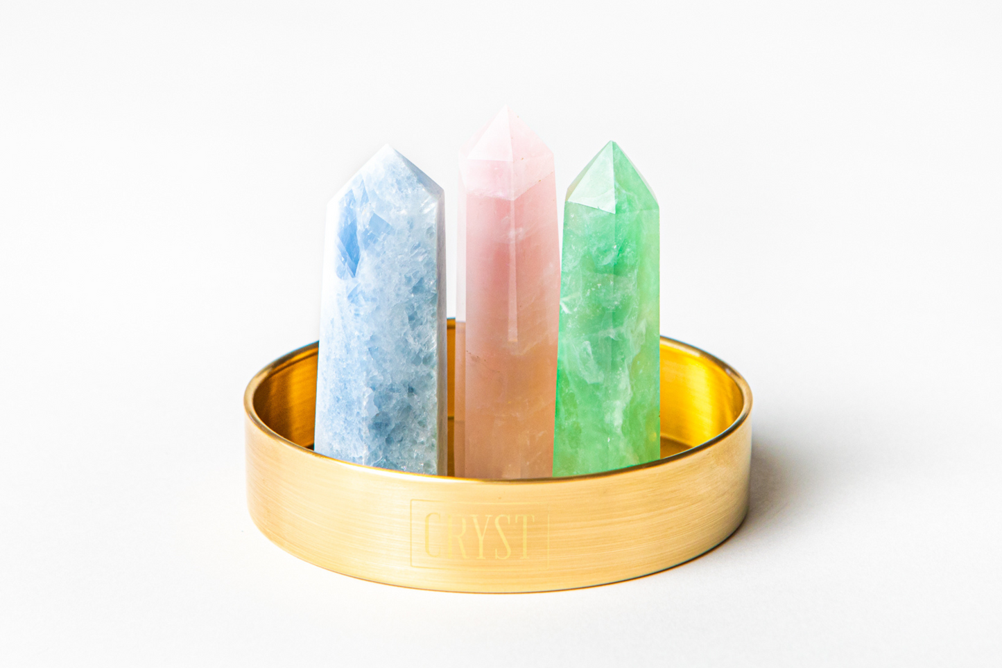 Love + Relationship Crystal Trio - Rose Quartz, Blue Calcite + Fluorite-0