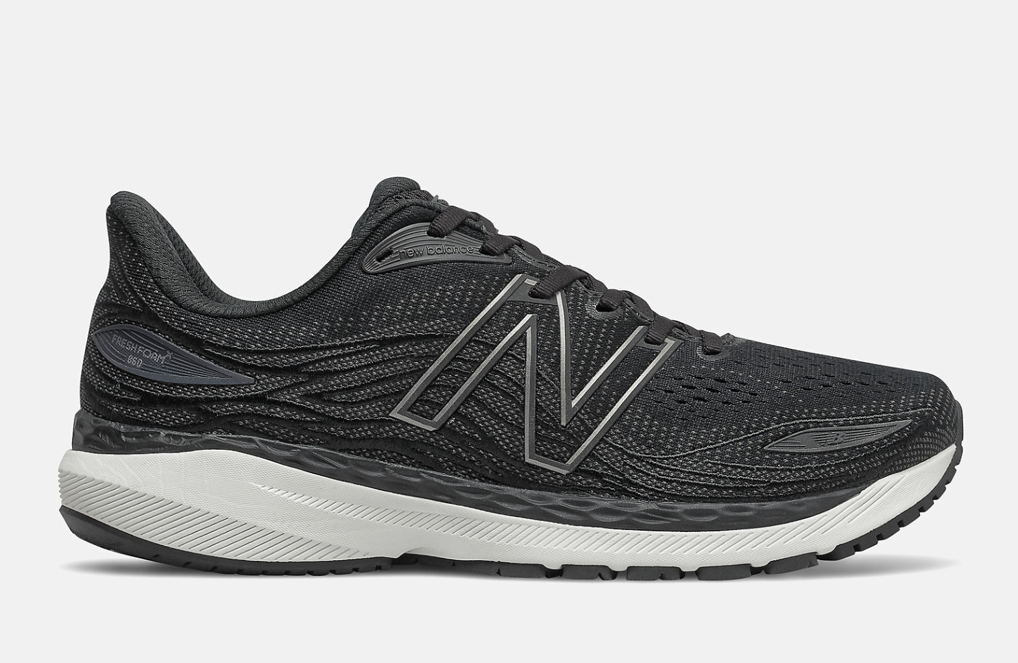 New Balance Mens Fresh Foam X 860 V12 Shoes Sneakers Runners - Black/White-1