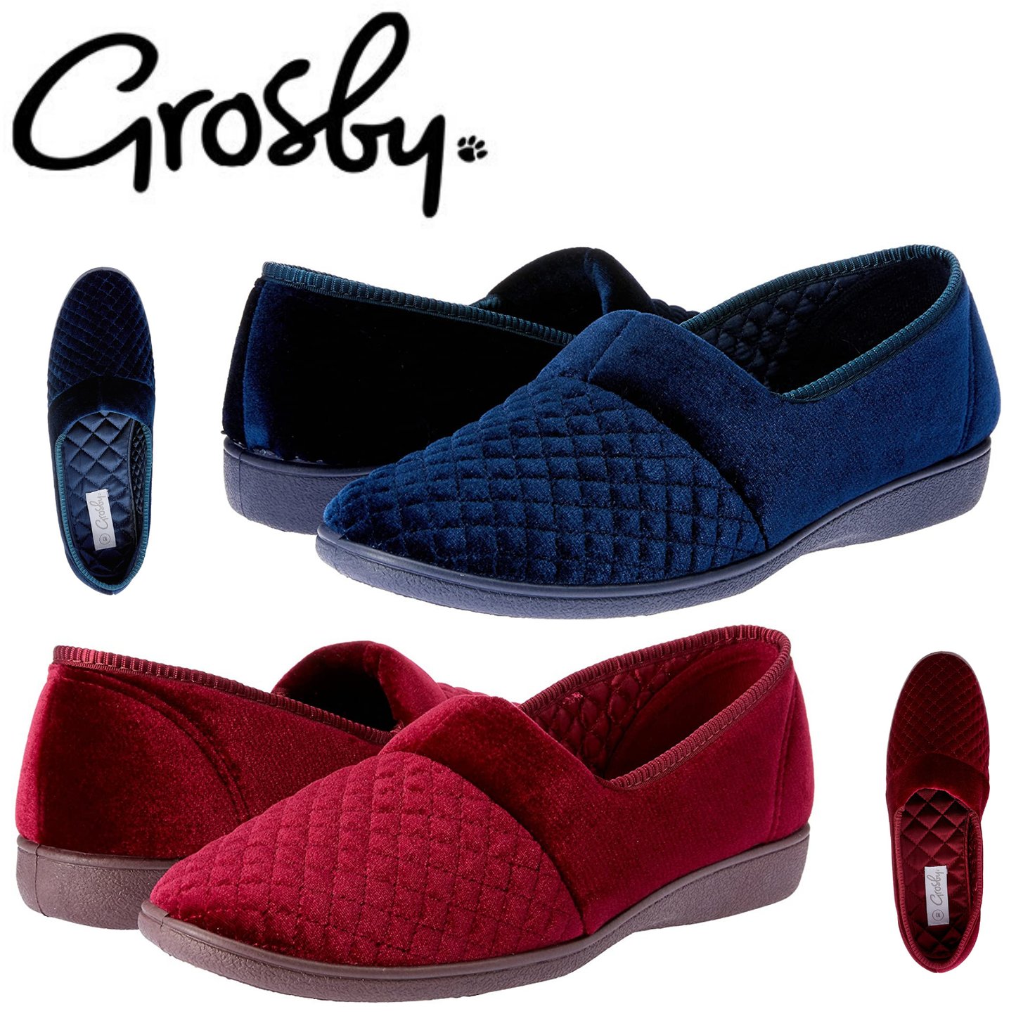Grosby Marcy 2 Womens Slippers Slip On Indoor Outdoor Quilted Moccasins Shoes-1