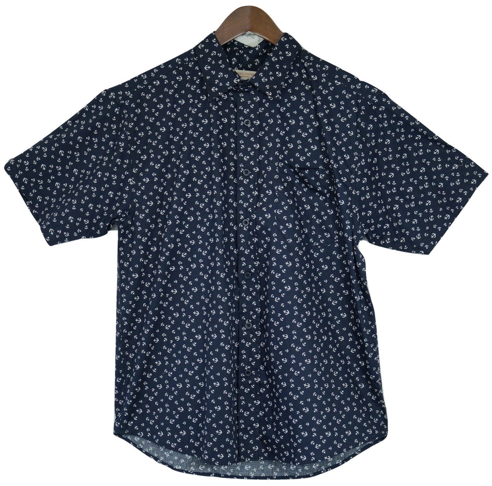 Mens MARINE ANCHOR SHIRT 100% COTTON Surf Party Short Sleeve Vintage S-6XL-4