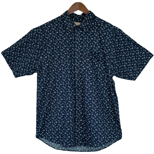 Mens MARINE ANCHOR SHIRT 100% COTTON Surf Party Short Sleeve Vintage S-6XL-0