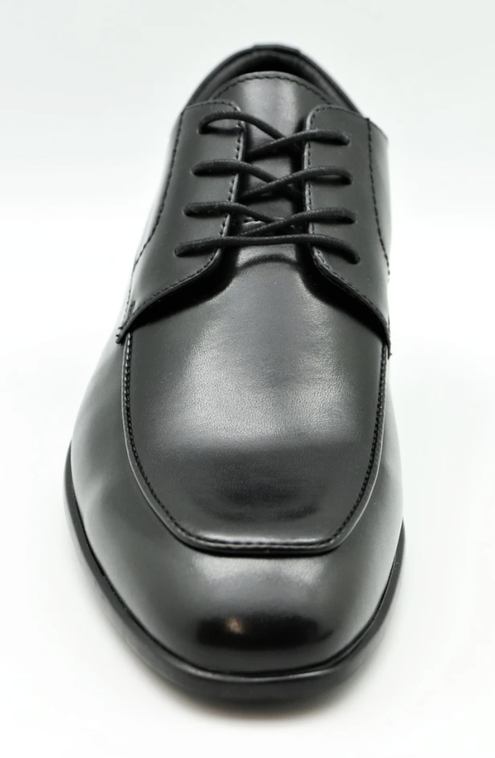 Massa Matteo Leather Lace Up Dress Shoes Business Work - Black-4