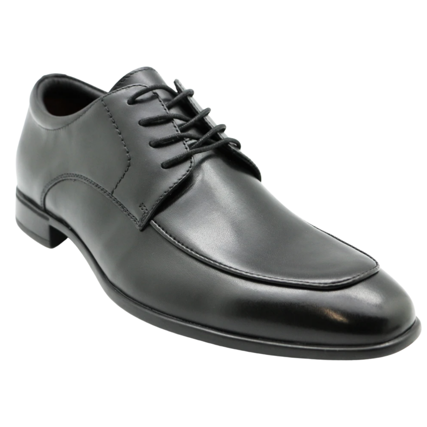 Massa Matteo Leather Lace Up Dress Shoes Business Work - Black-0