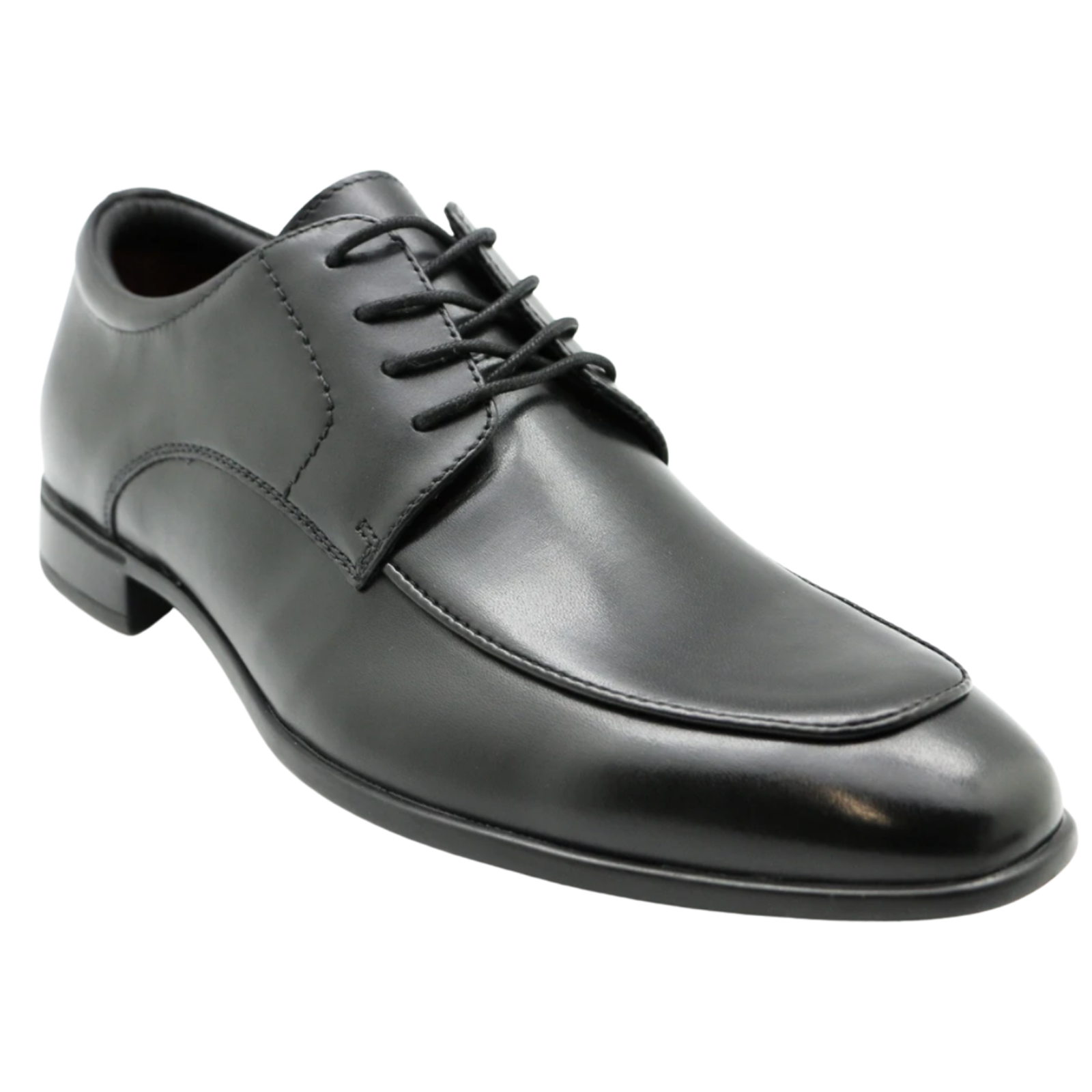 Massa Matteo Leather Lace Up Dress Shoes Business Work - Black-0