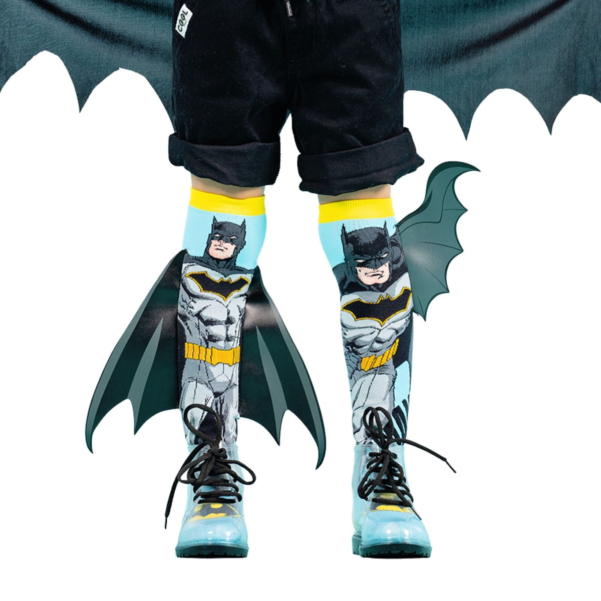 MADMIA DC Batman Knee High Boys Childrens Kids Socks One Size