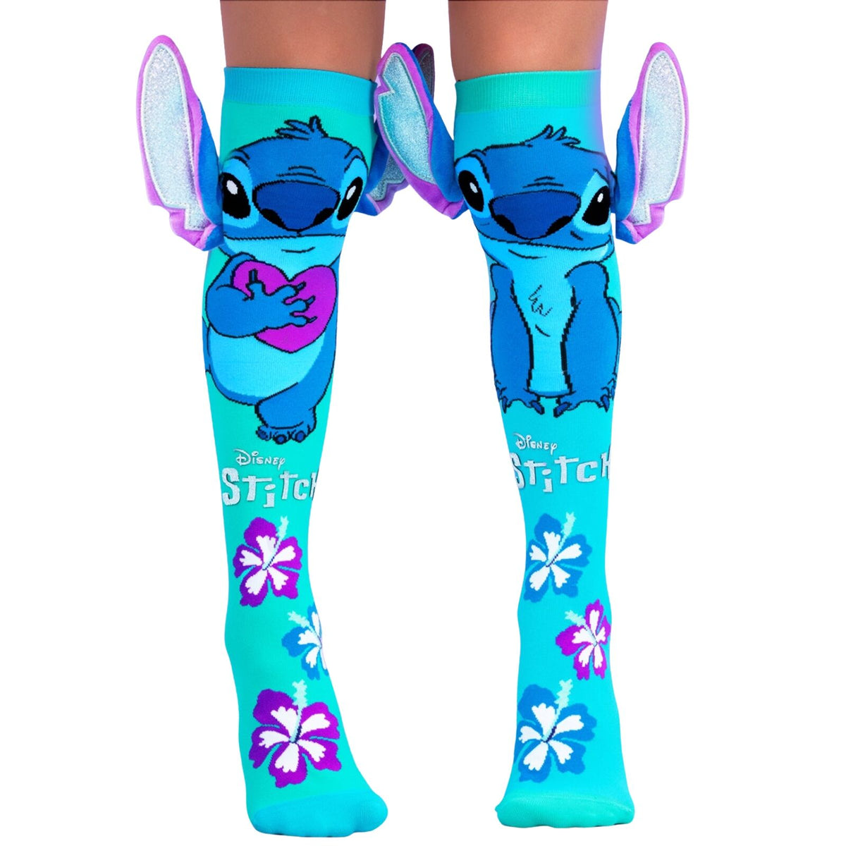 MADMIA Disney Knee High Silver Stitch Childrens Kids Socks One Size