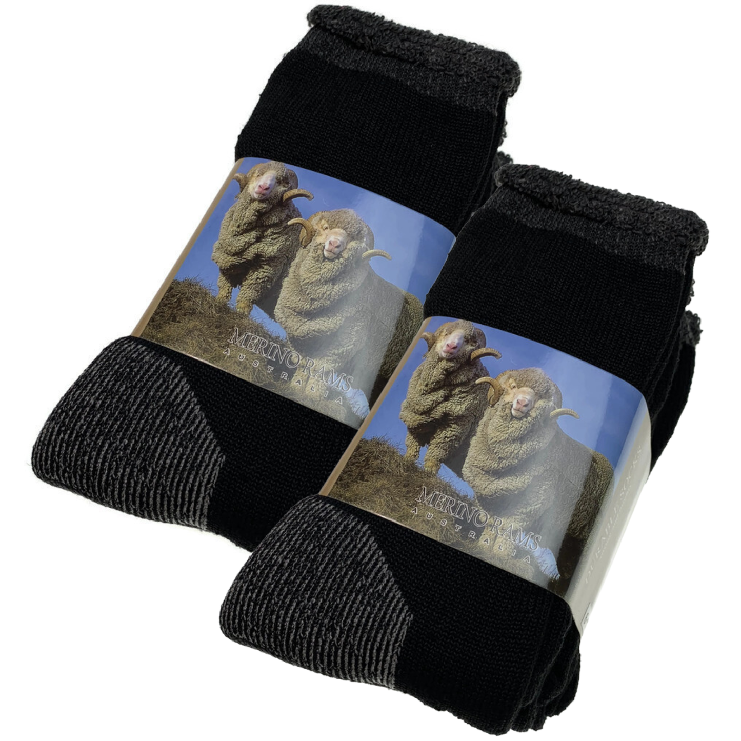 6 Pairs Heavy Duty Merino Wool Work Socks Extra Thick Cushion (Size 11-14)-1